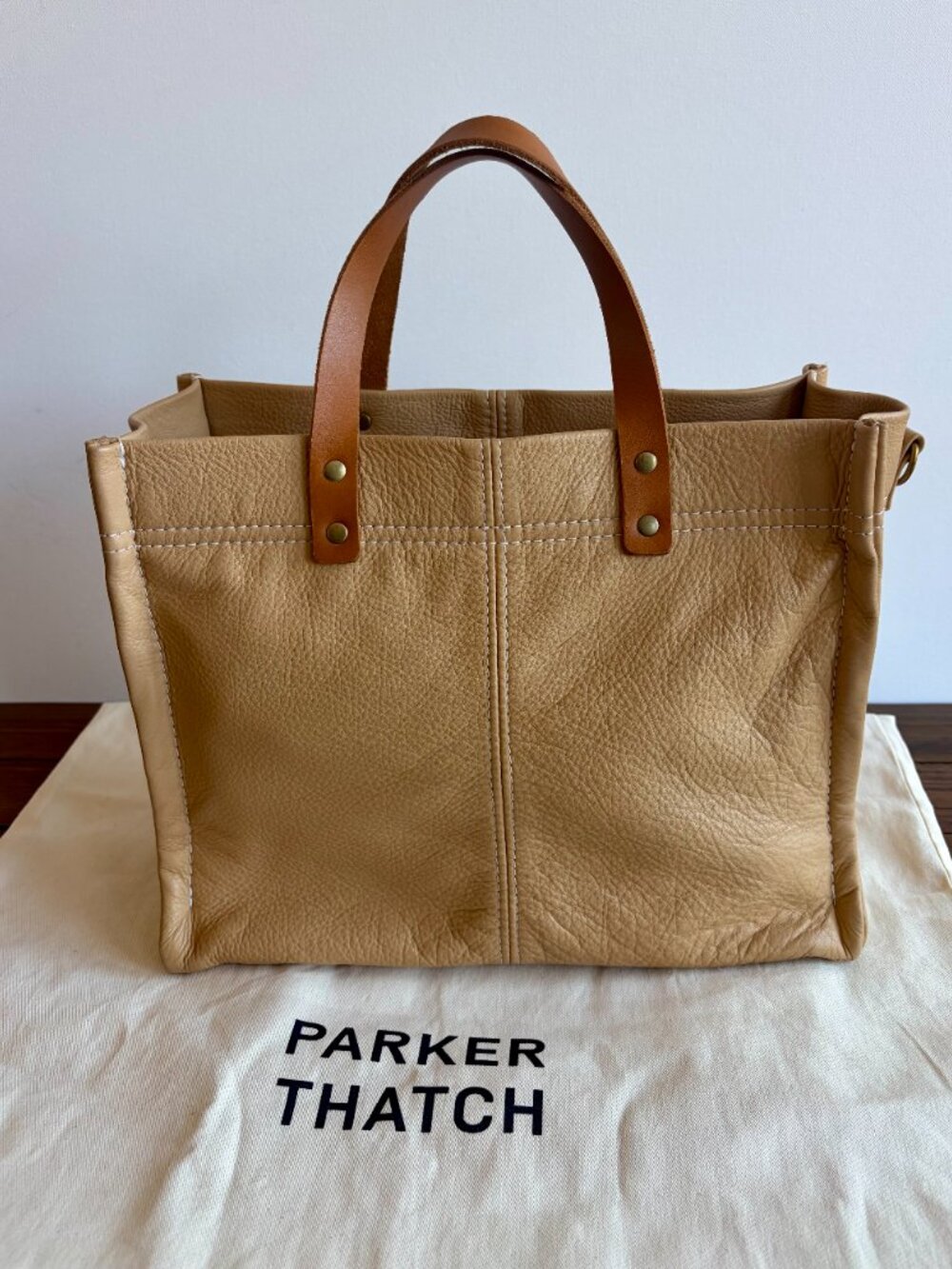 Parker Thatch Medium Mimi Tote in Butterscotch & Cognac